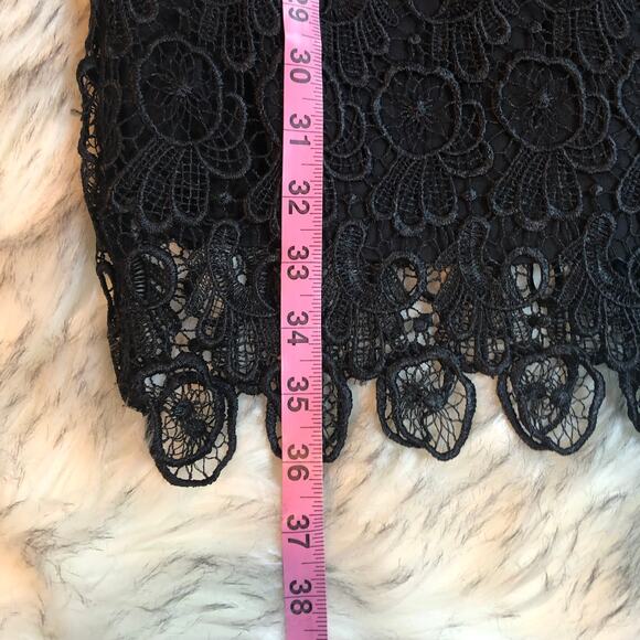 BB Dakota Sleeveless Black Crochet Lace Dress - Picture 9 of 13